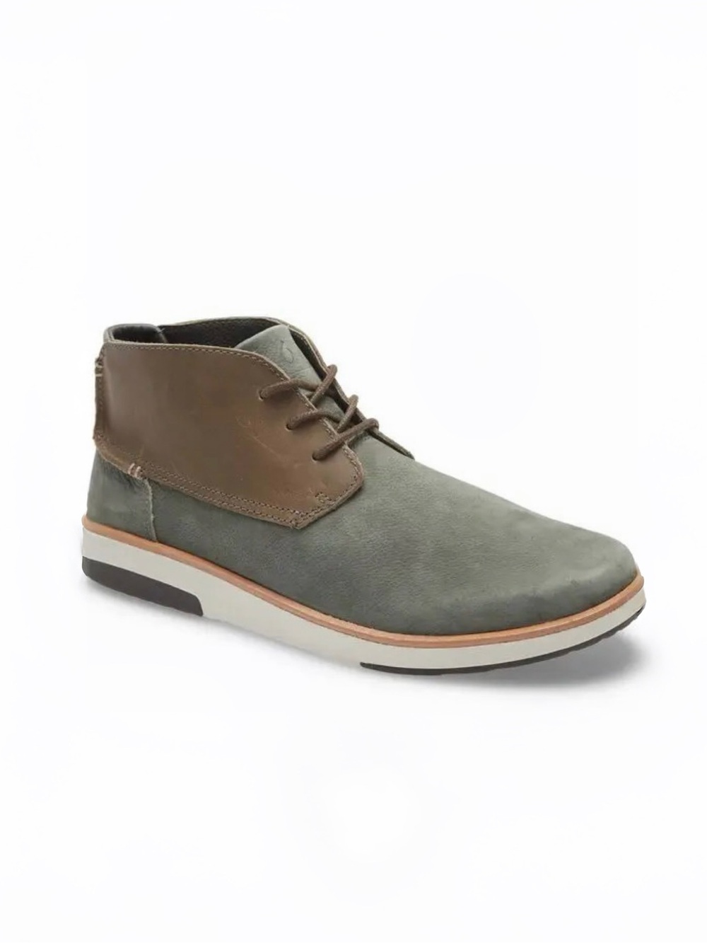 Olukai Men's Kalia Puki Leather Chukka Boot | Sage / Brown | 10